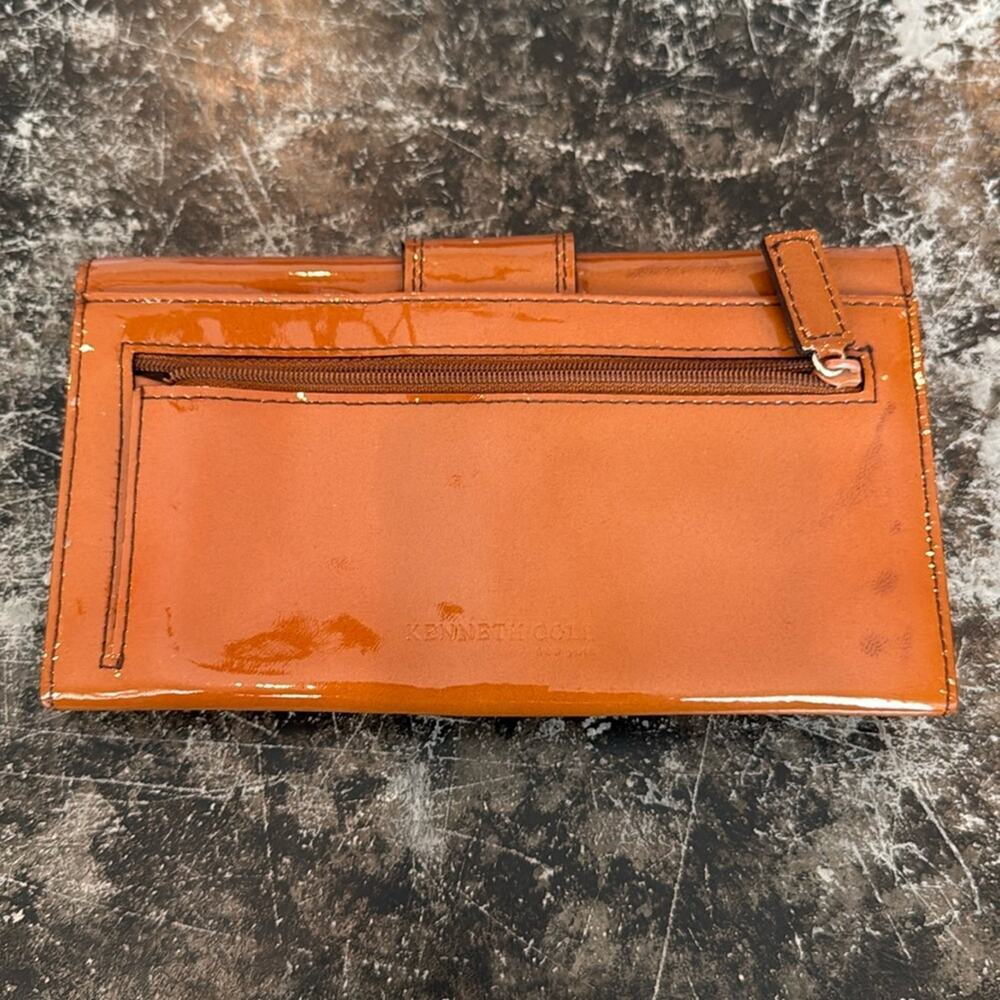 Kenneth Cole Caramel Patent Leather Wallet - Picture 3 of 7